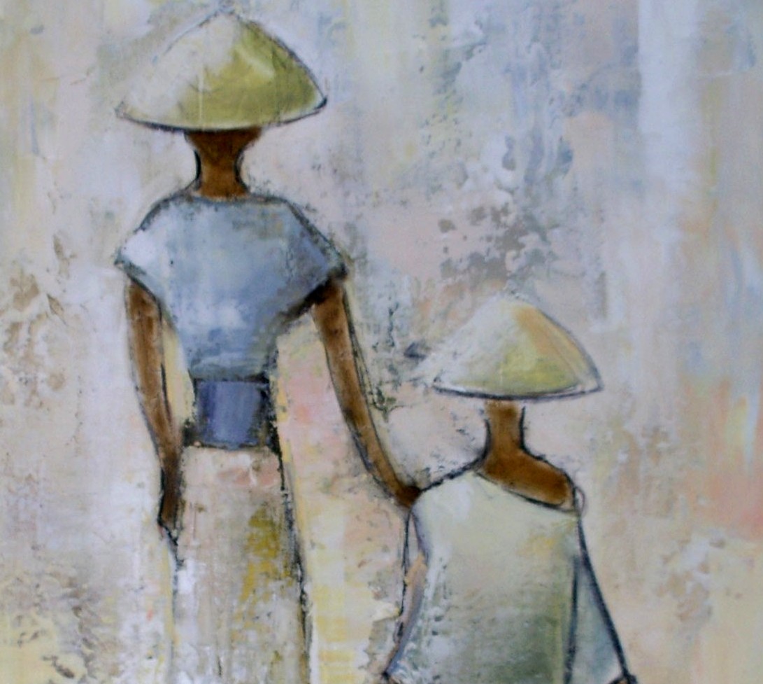 Quand il lâche ma main (50x60) (Réservé)
