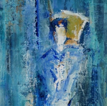 La Dame en Bleue (30x60) (Réservé)