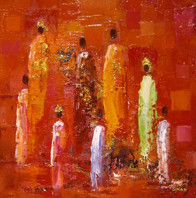 Réunion de famille (40x40) (Réservé)